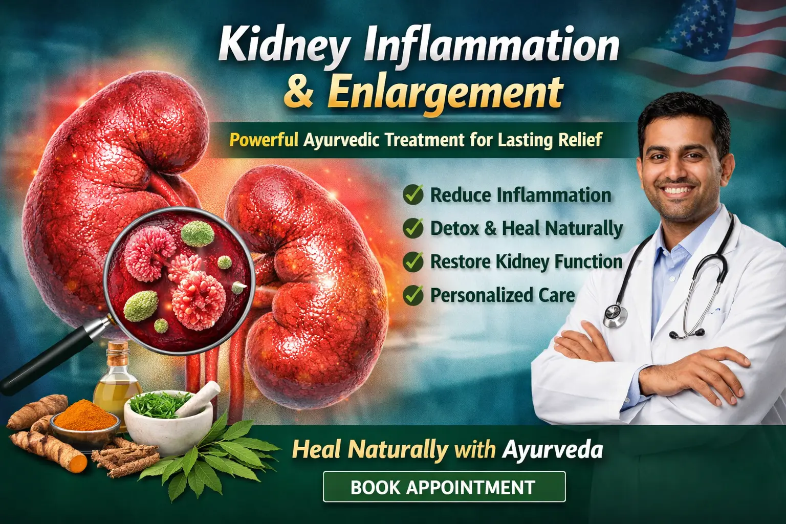 Kidney Inflammation and Enlargement: Powerful Ayurvedic Treatment for Lasting Relief | Medilux Ayurveda USA