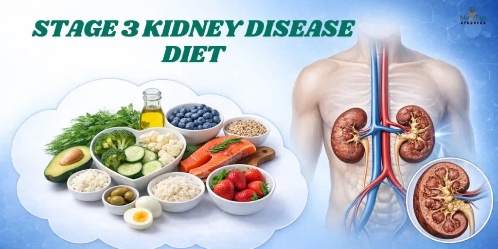 Stage 3 kidney disease diet chart showing foods to eat and avoid
